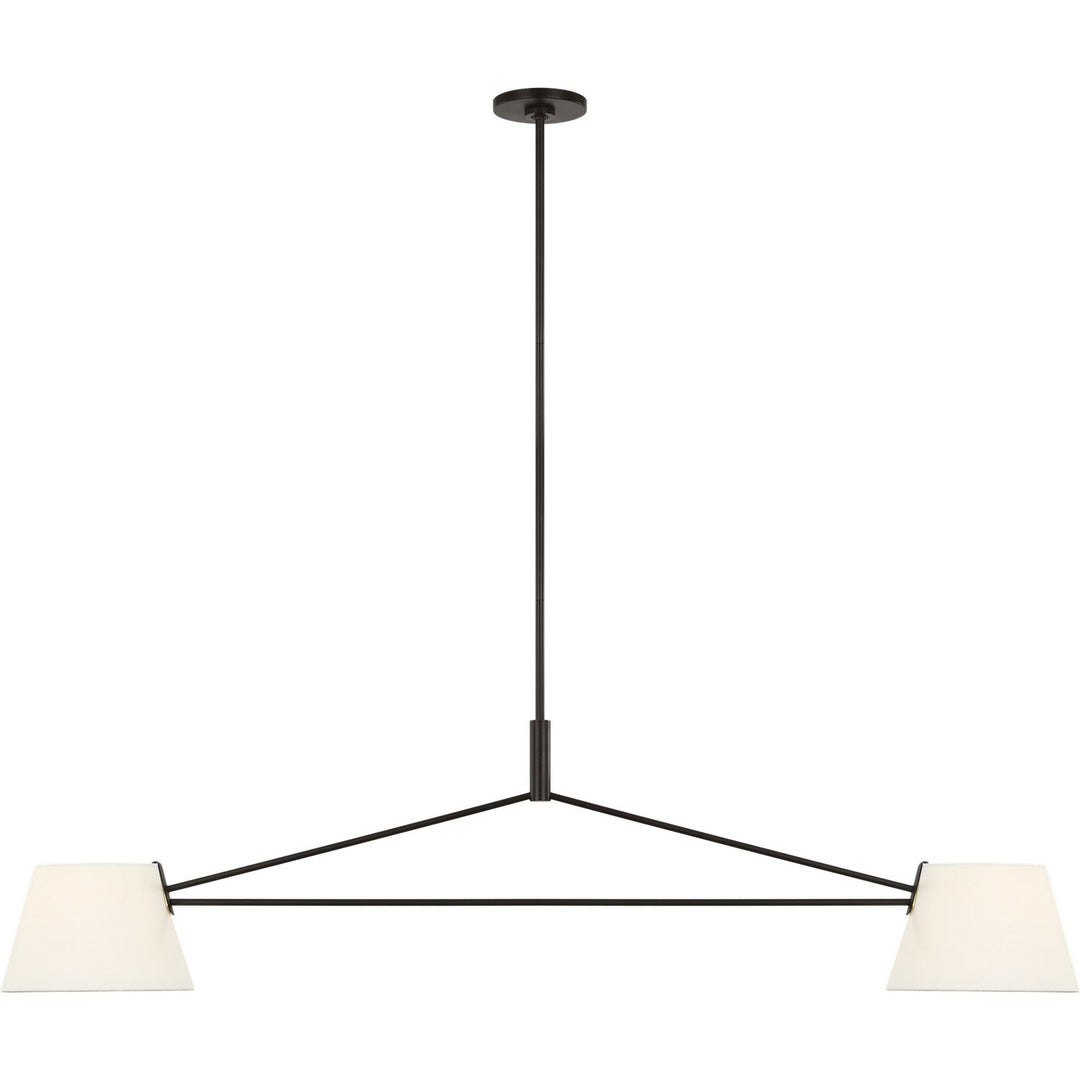 Hale Two Light Linear Chandelier in Aged Iron Visual Comfort Studio Canada