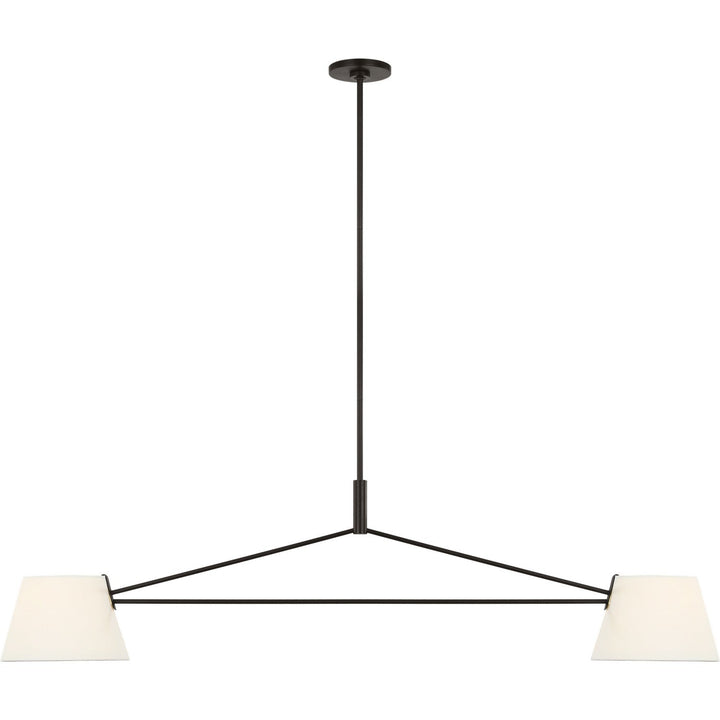 Hale Two Light Linear Chandelier in Aged Iron Visual Comfort Studio Canada