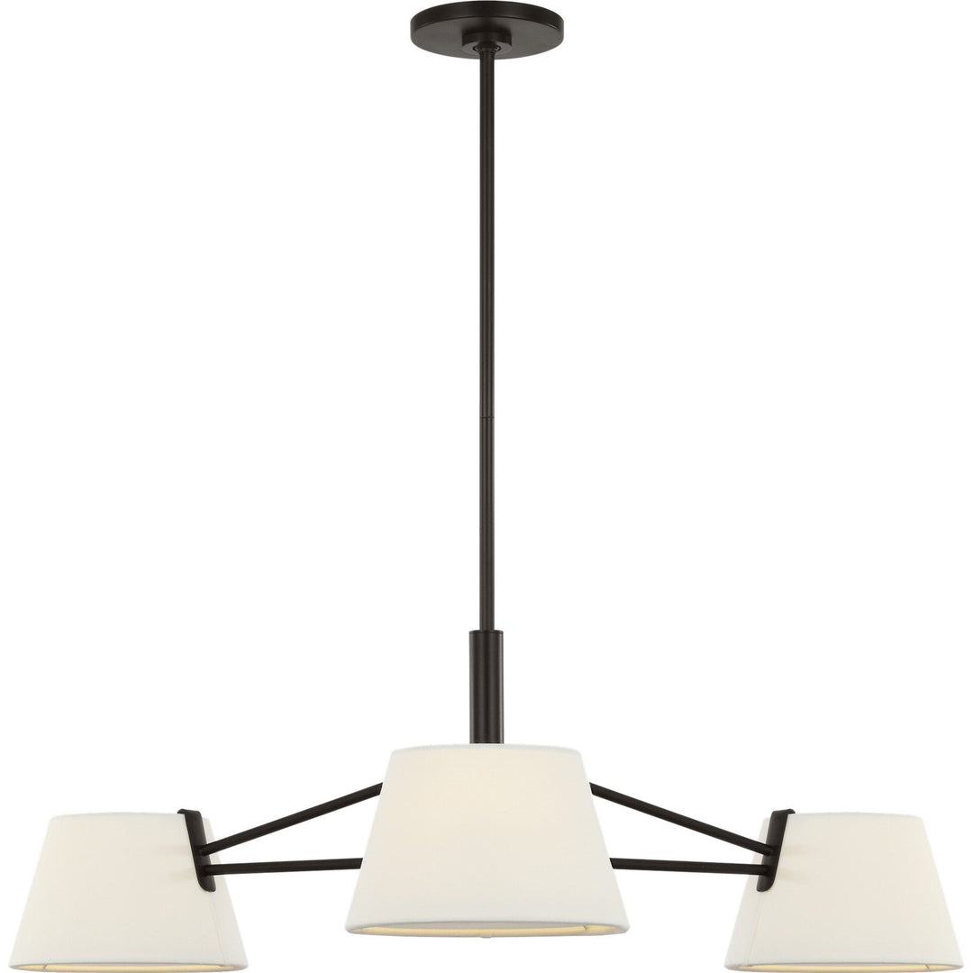 Hale Three Light Chandelier in Aged Iron Visual Comfort Studio Canada