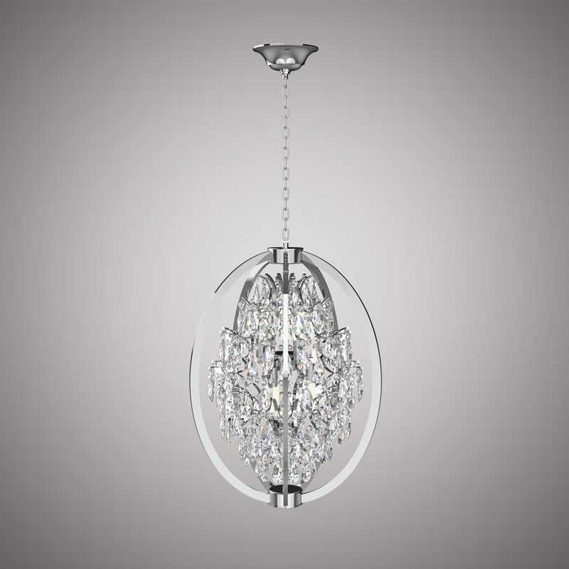 Bella Six Light Chandelier in Polished Chrome Vinci Lighting