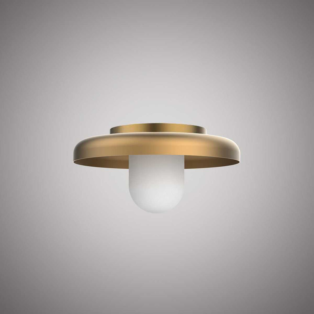 Cloud One Light Flush Mount in Aged Brass Vinci Lighting