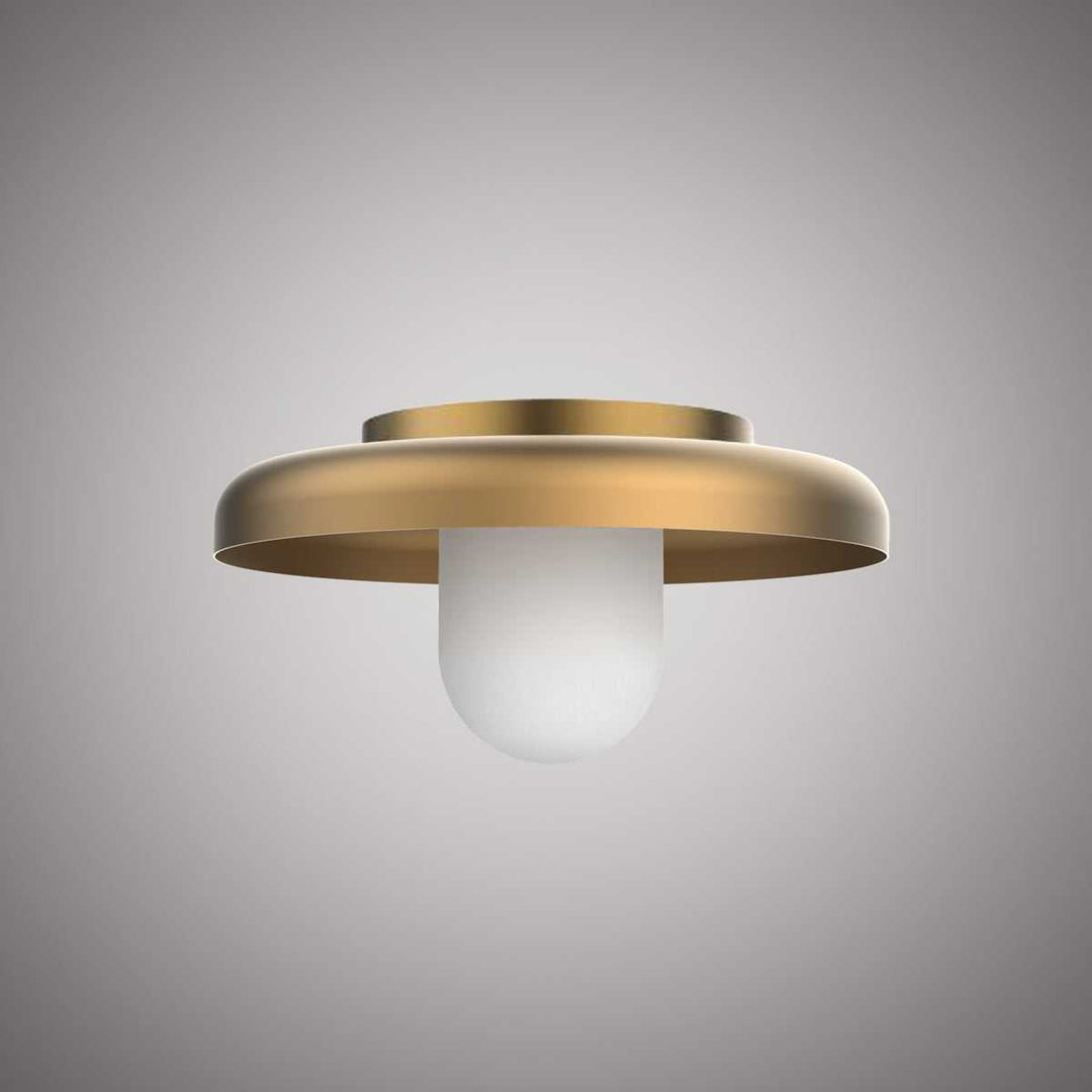 Cloud One Light Flush Mount in Aged Brass Vinci Lighting