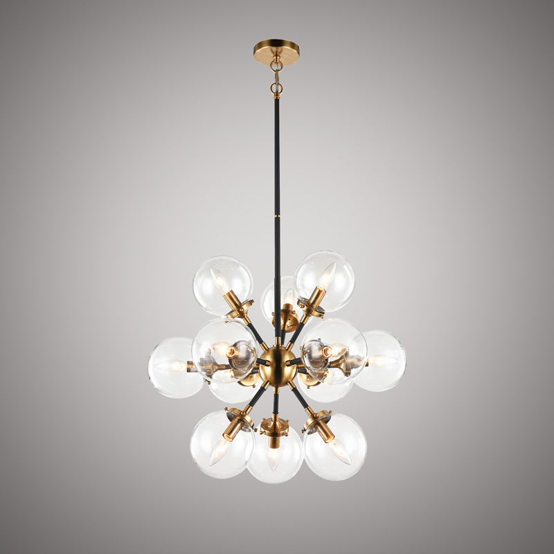 Vinci Lighting - C7070-12AB/BKCL - 12 Light Chandelier - Bianca - Aged Brass/Matte Black