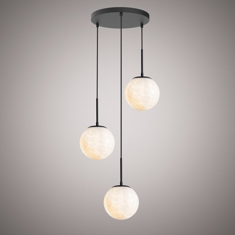 Vinci Lighting - C77703-BK - Three Light Chandelier - Pearl - Matte Black