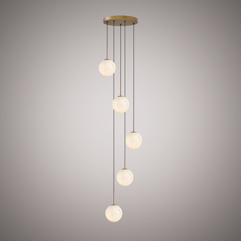 Vinci Lighting - C77705-AB - Five Light Chandelier - Pearl - Aged Brass