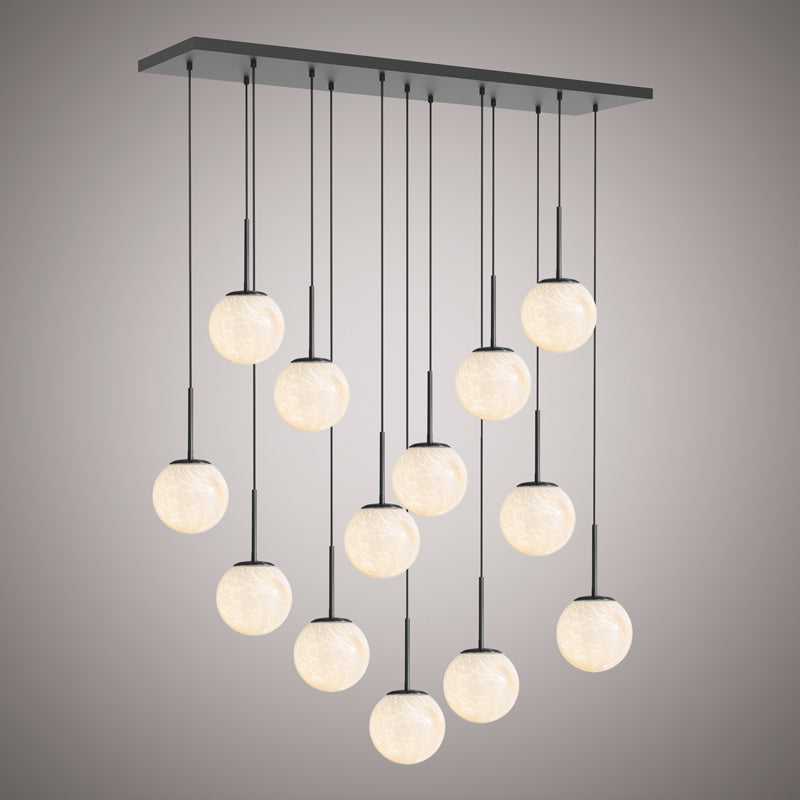 Pearl 13 Light Chandelier in Matte Black Vinci Lighting