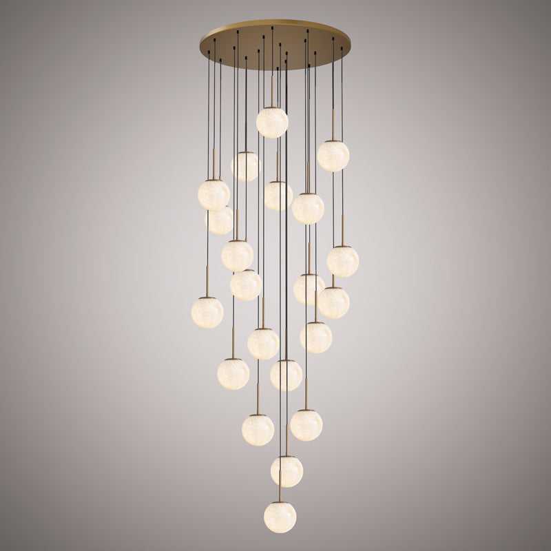 Pearl 21 Light Chandelier in Aged Brass Vinci Lighting