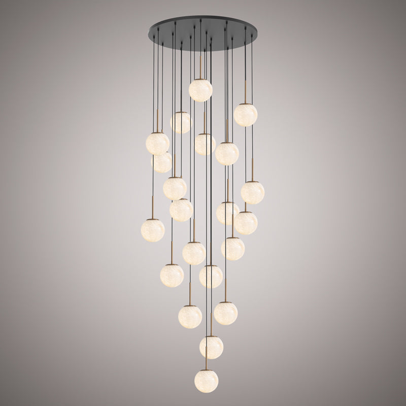 Vinci Lighting - C77721-AB/BK - 21 Light Chandelier - Pearl - Aged Brass/Matte Black