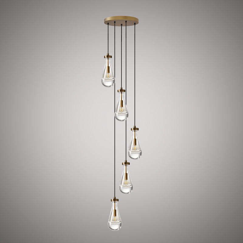 Vinci Lighting - C88805-AB - Five Light Chandelier - Loft - Aged Brass