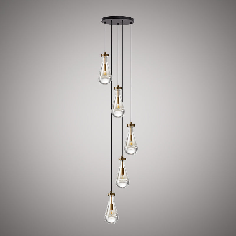 Vinci Lighting - C88805-AB/BK - Five Light Chandelier - Loft - Aged Brass/Matte Black