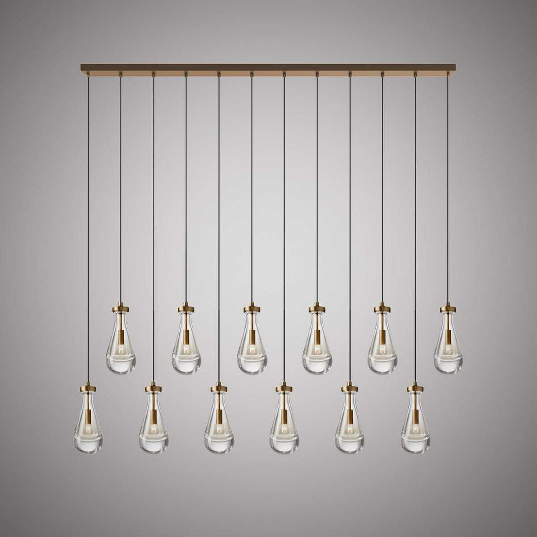 Loft 12 Light Chandelier in Aged Brass Vinci Lighting