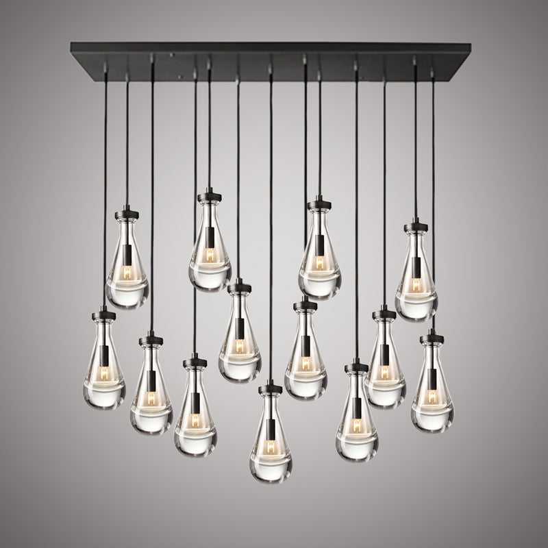 Loft 13 Light Chandelier in Matte Black Vinci Lighting