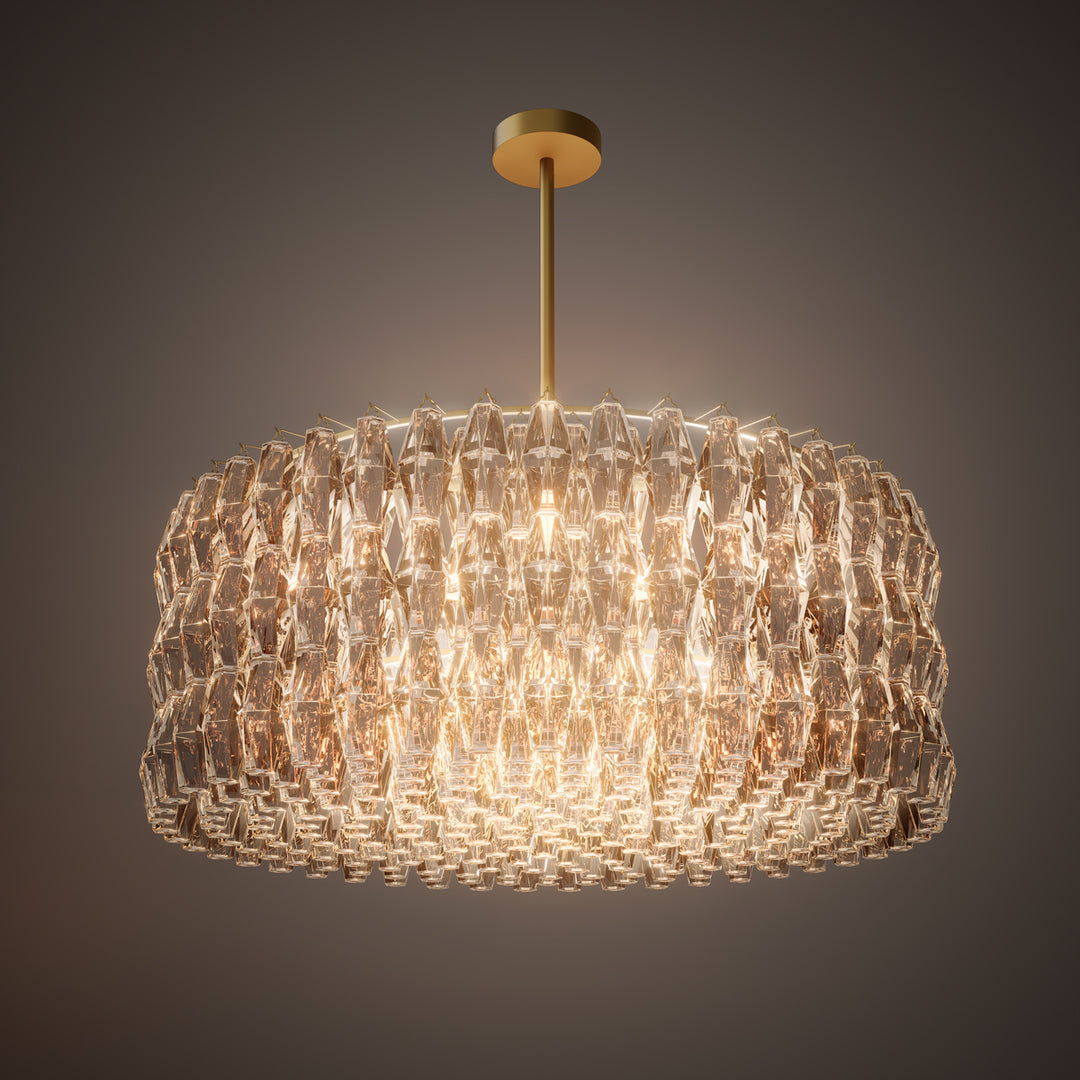 Vinci Lighting - CP96346-R-AMB - 34 Light Lantern - Modern Luxury - Aged Brass