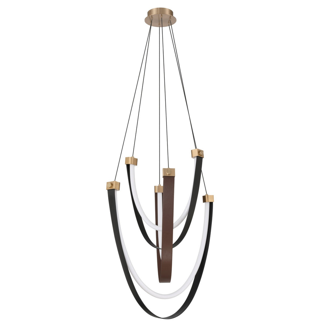 Thesis Canada - 208149A - LED Chandelier - Ayers - Champagne Gold, Black, Brown
