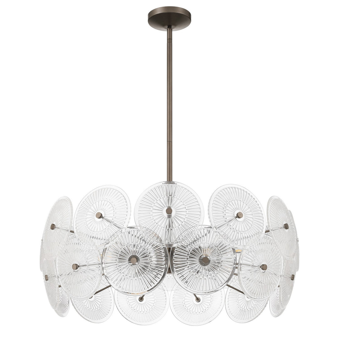 Thesis Canada - 208176A - Eight Light Pendant - Avril - Forged Bronze