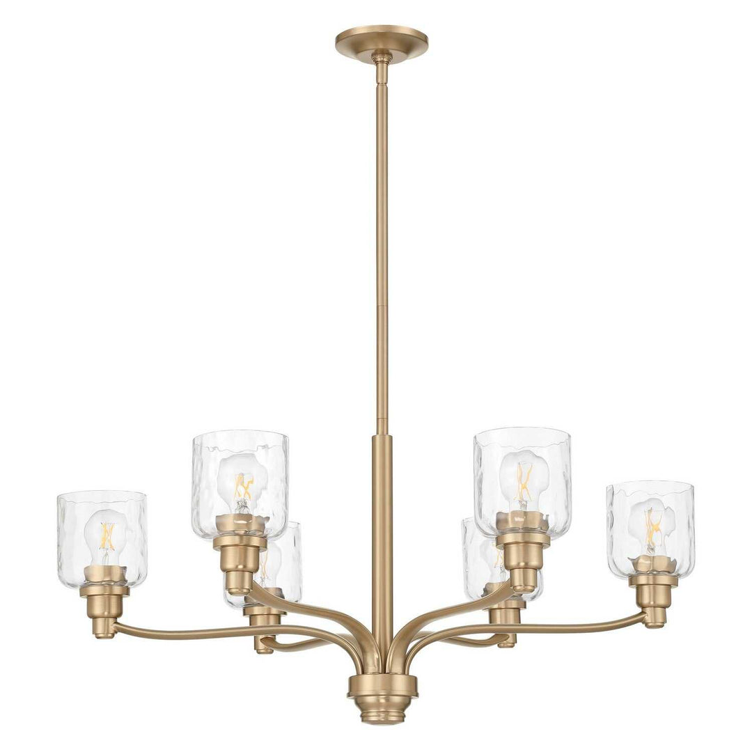 Thesis Canada - 208184A - Six Light Chandelier - Laurent - Champagne Gold