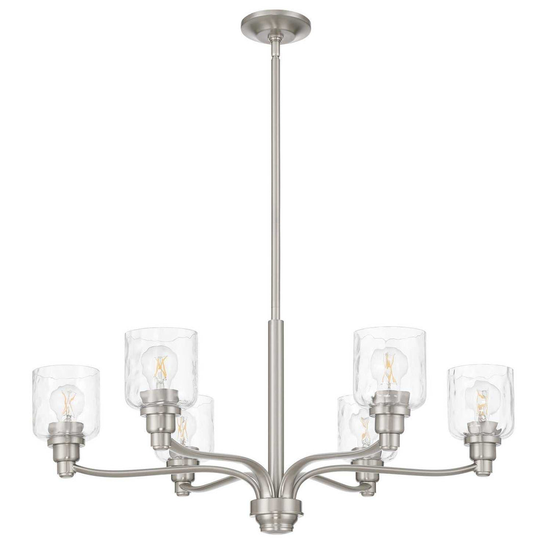 Thesis Canada - 208187A - Six Light Chandelier - Laurent - Brushed Nickel