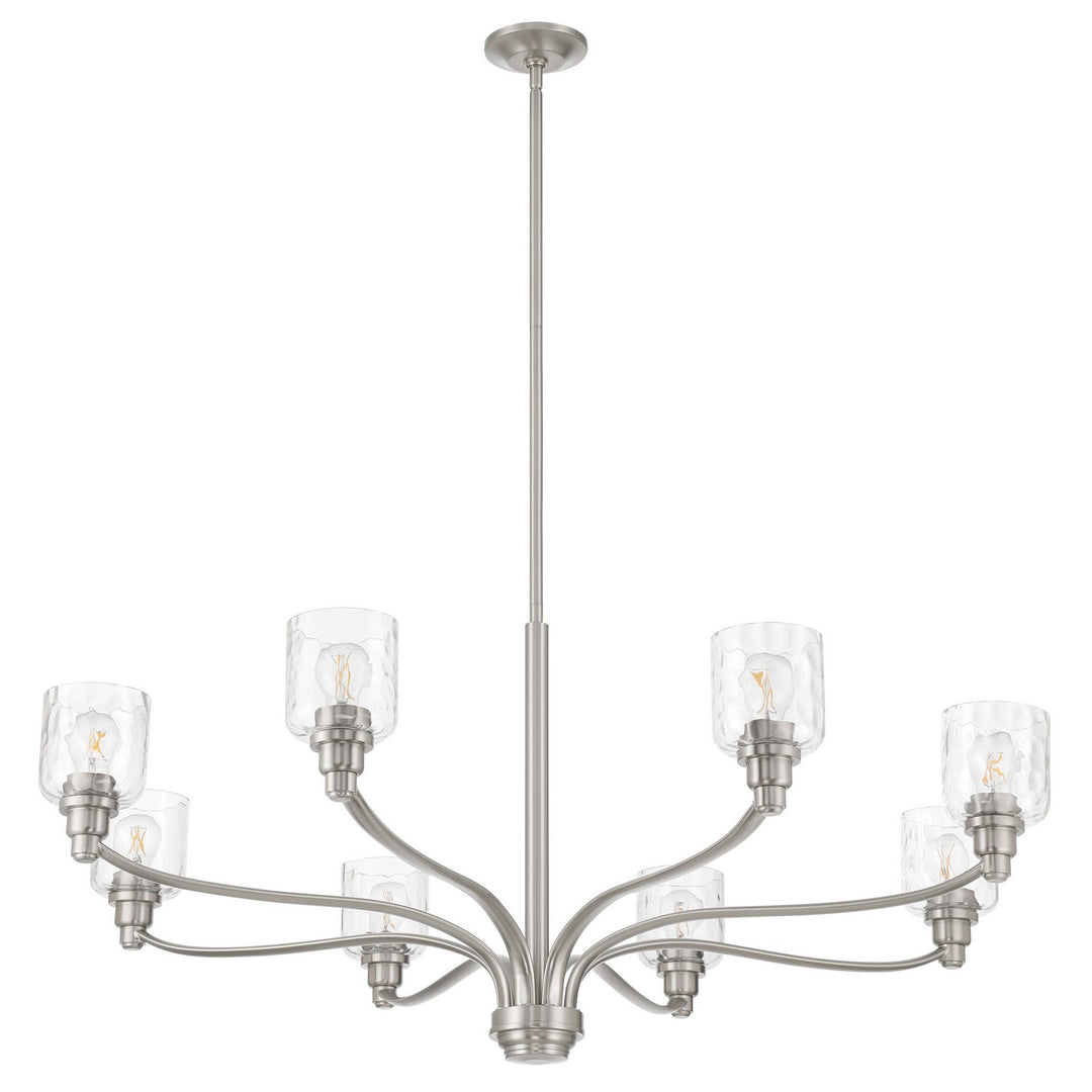 Thesis Canada - 208188A - Eight Light Chandelier - Laurent - Brushed Nickel