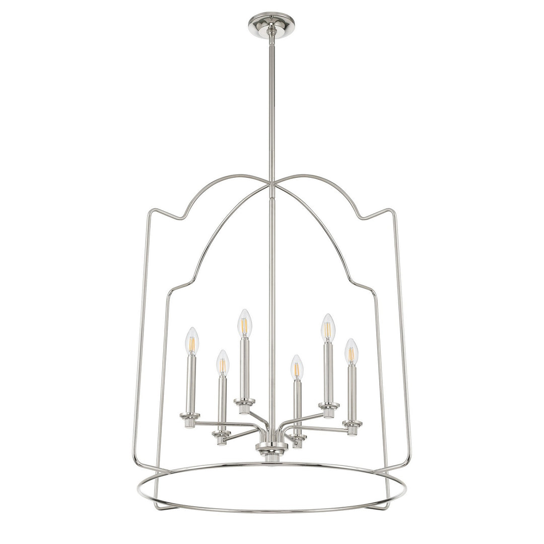 Thesis Canada - 208194A - Six Light Pendant - Gwyneth - Polished Nickel
