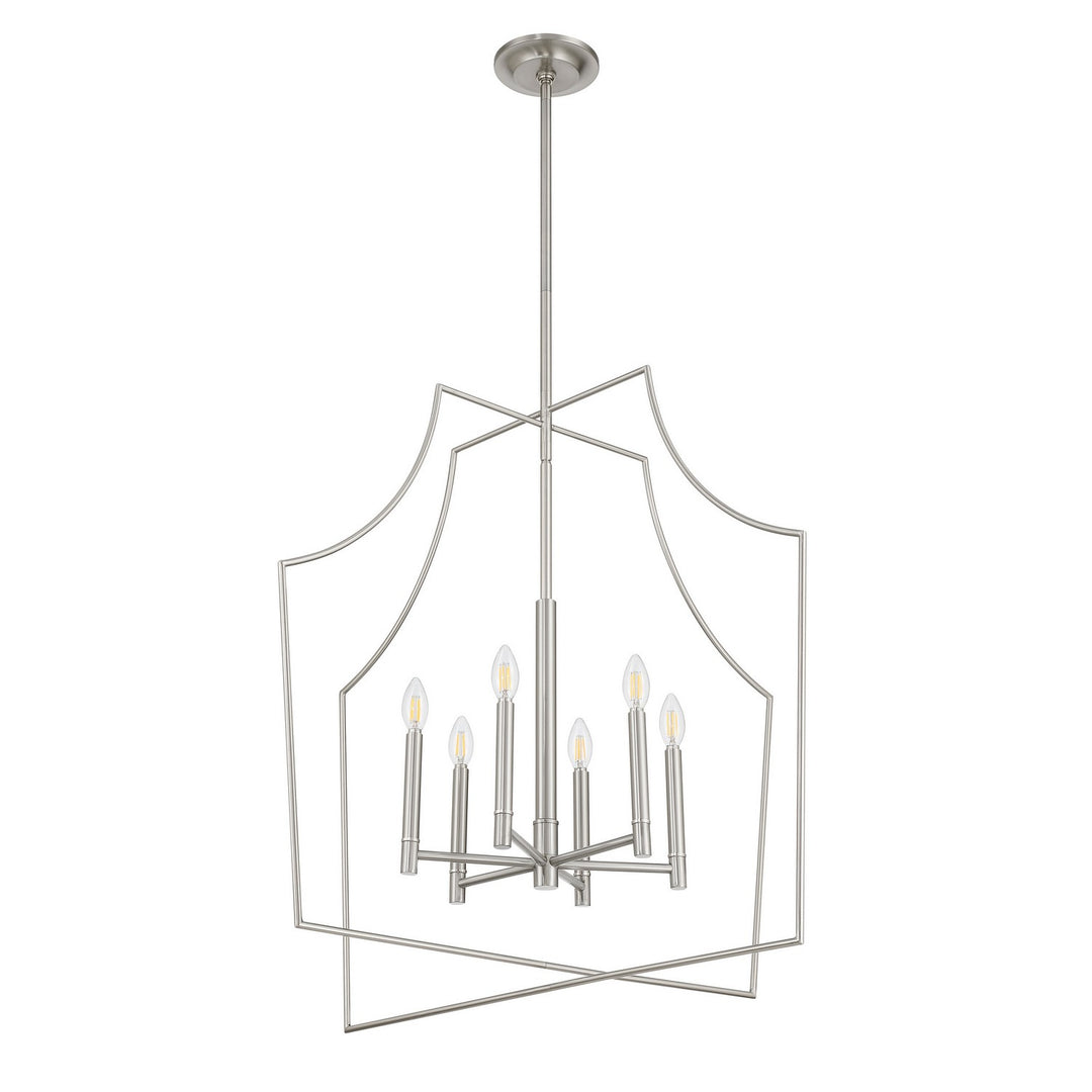 Thesis Canada - 208206A - Six Light Pendant - Declan - Brushed Nickel