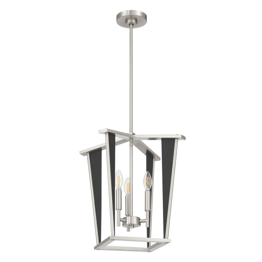 Thesis Canada - 208243A - Three Light Pendant - Julliard - Brushed Nickel, Black