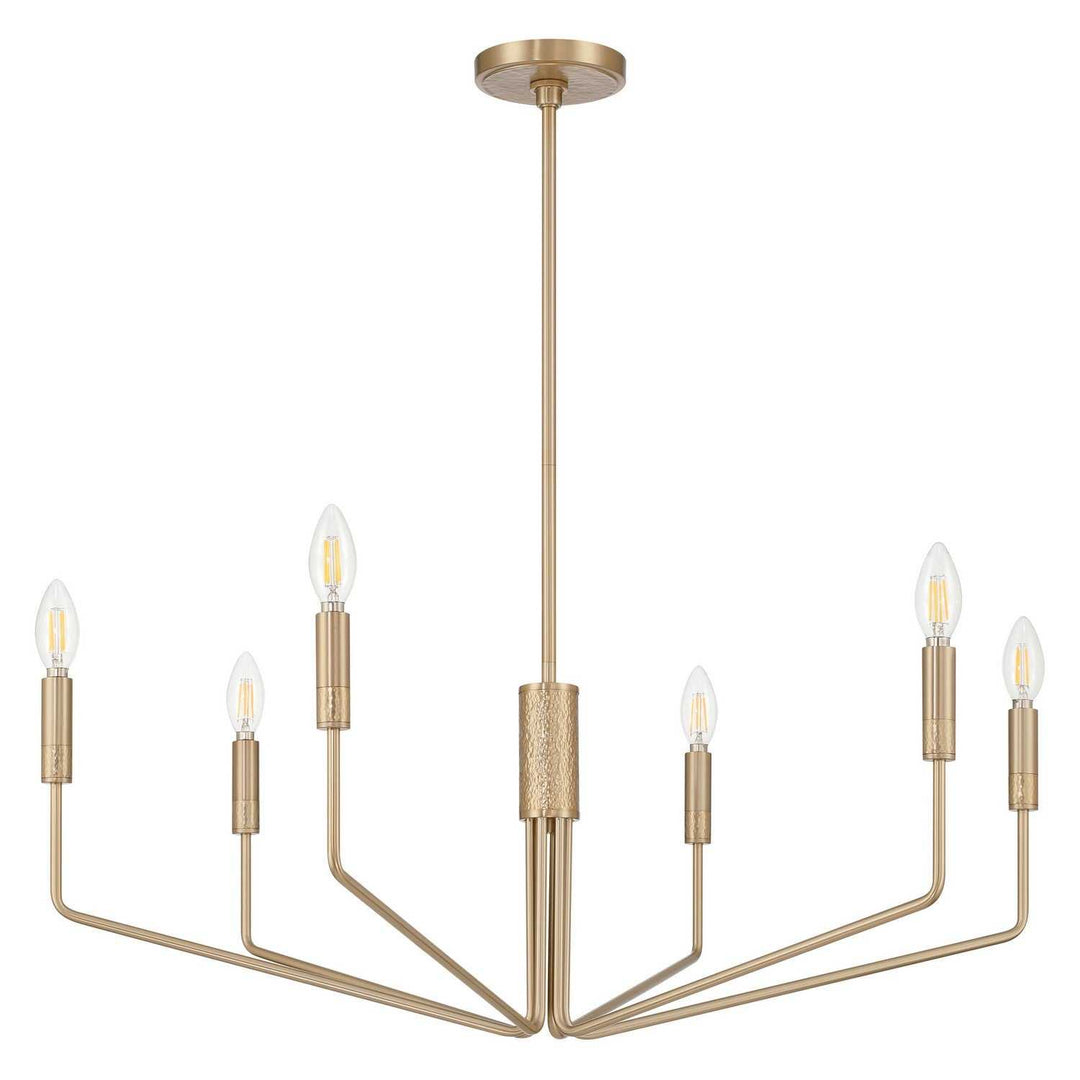 Dylan Six Light Chandelier in Champagne Gold Thesis Canada