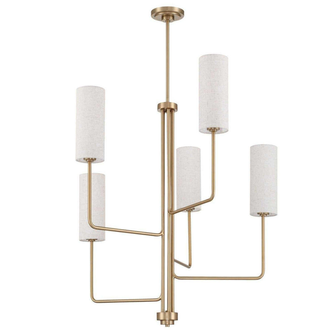 Quinn Five Light Chandelier in Champagne Gold Thesis Canada