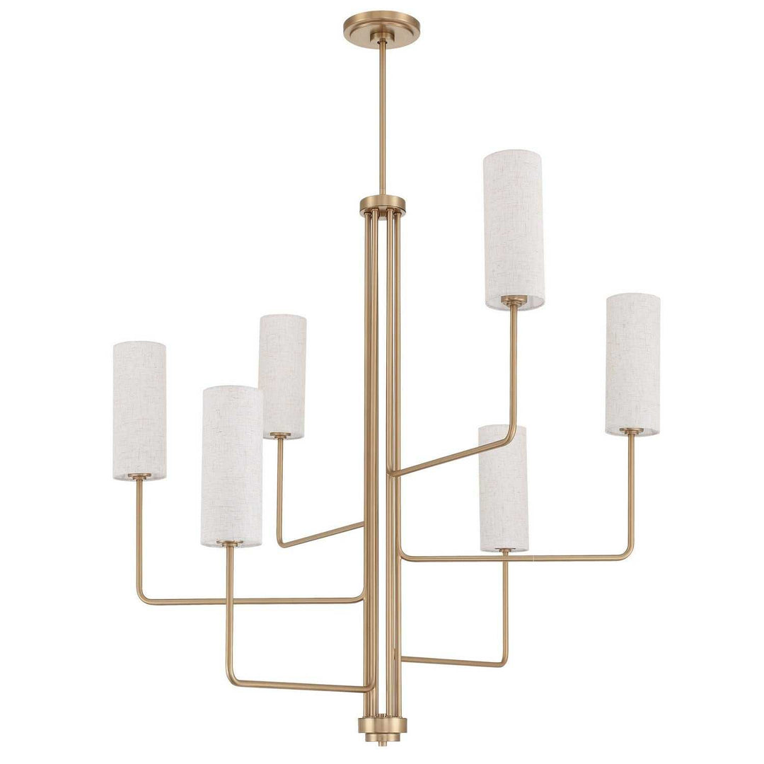 Quinn Six Light Chandelier in Champagne Gold Thesis Canada