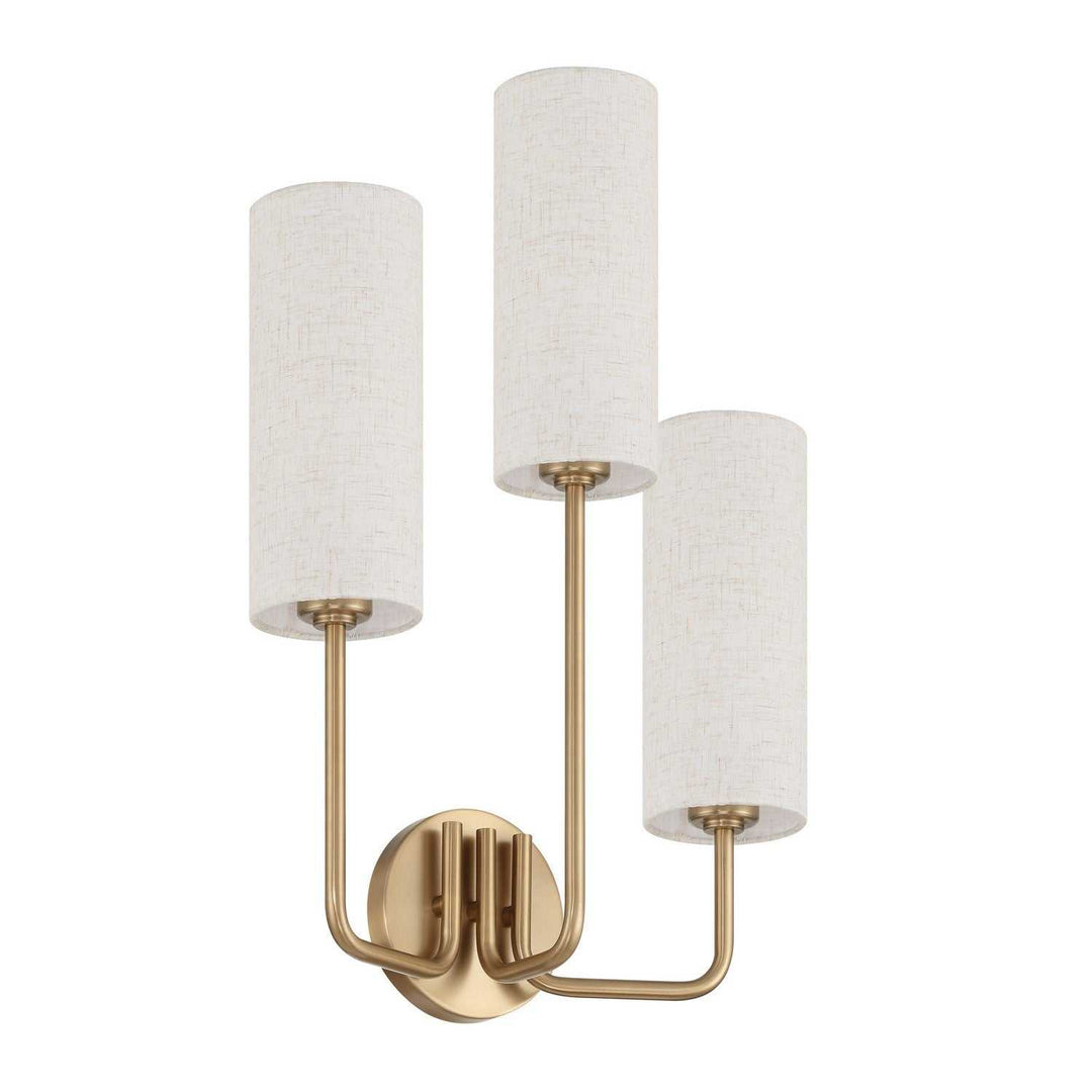 Quinn Three Light Wall Sconce in Champagne Gold Thesis Canada