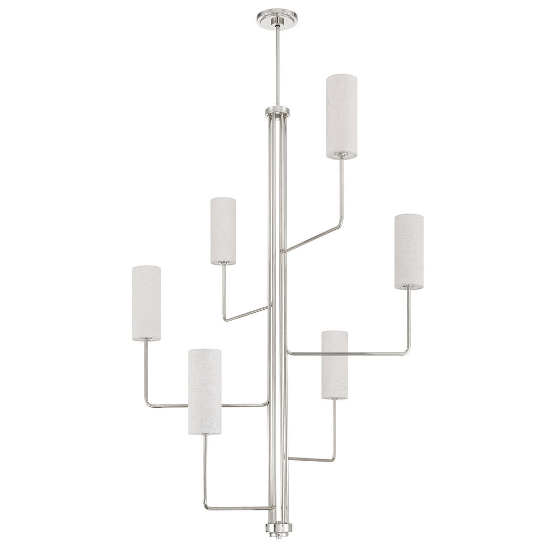 Thesis Canada - 208303A - Six Light Chandelier - Quinn - Polished Nickel