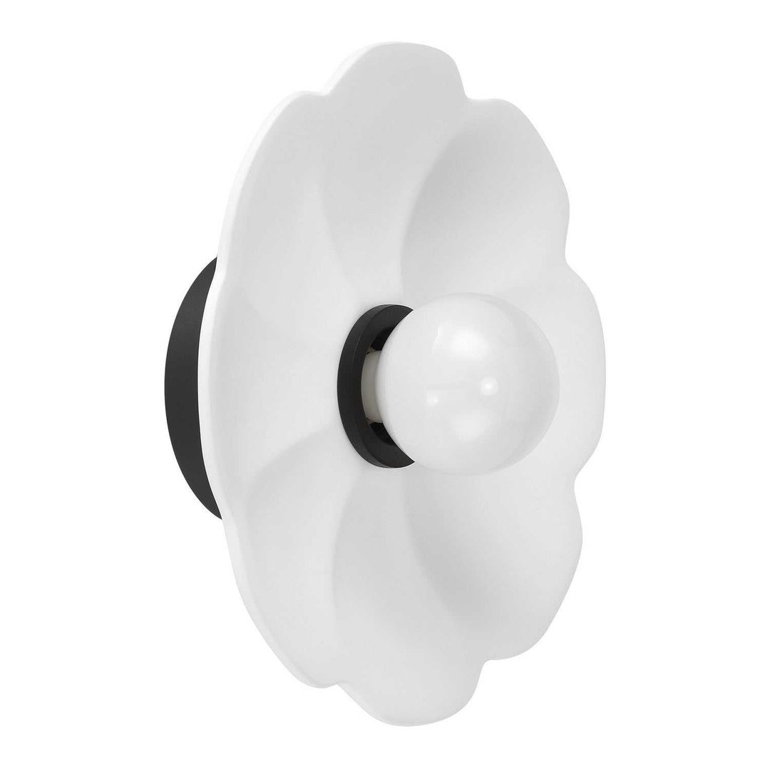 Ophelia One Light Wall Sconce in Textured Black Thesis Canada