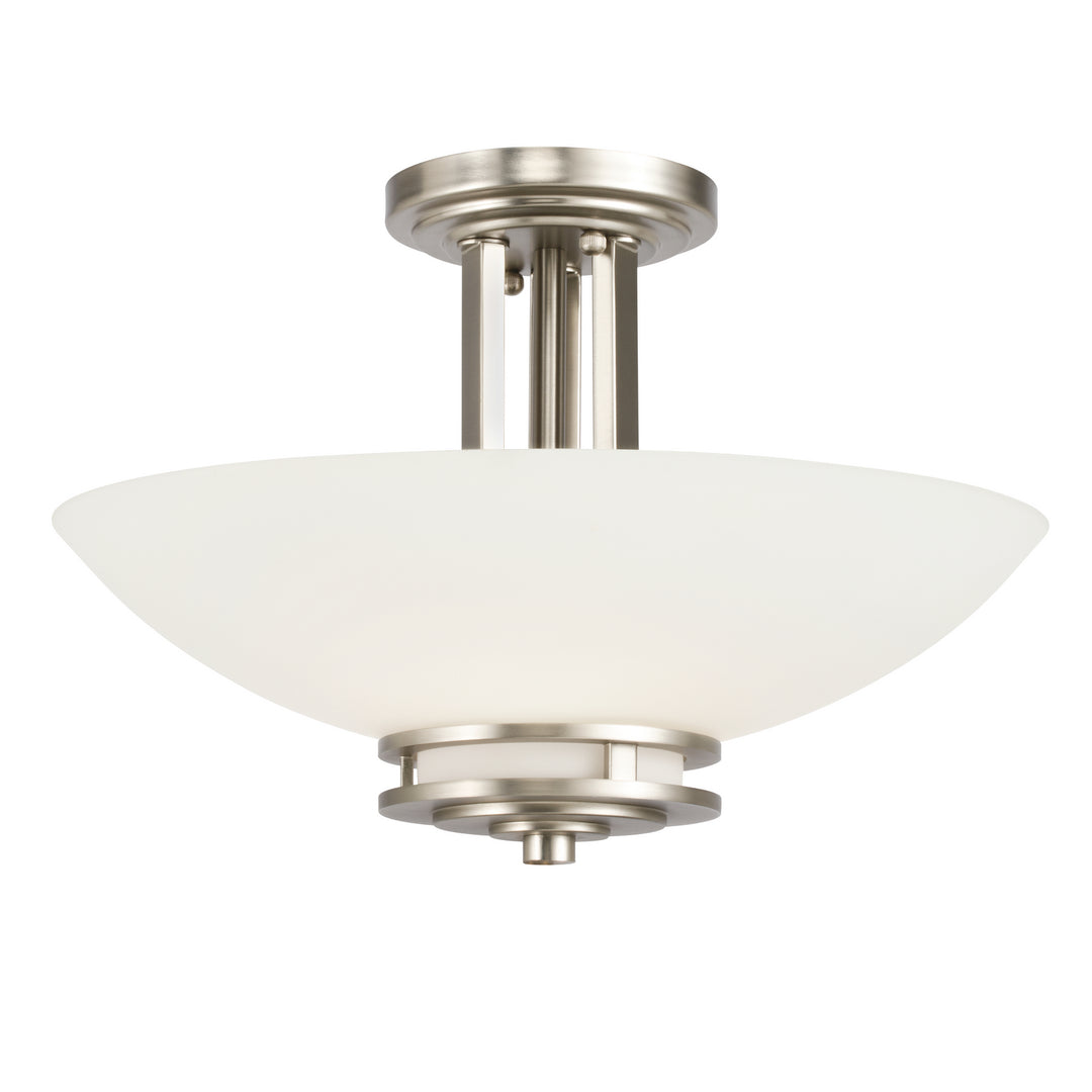 Kichler Canada - 3674NI - Two Light Semi Flush Mount - Hendrik - Brushed Nickel