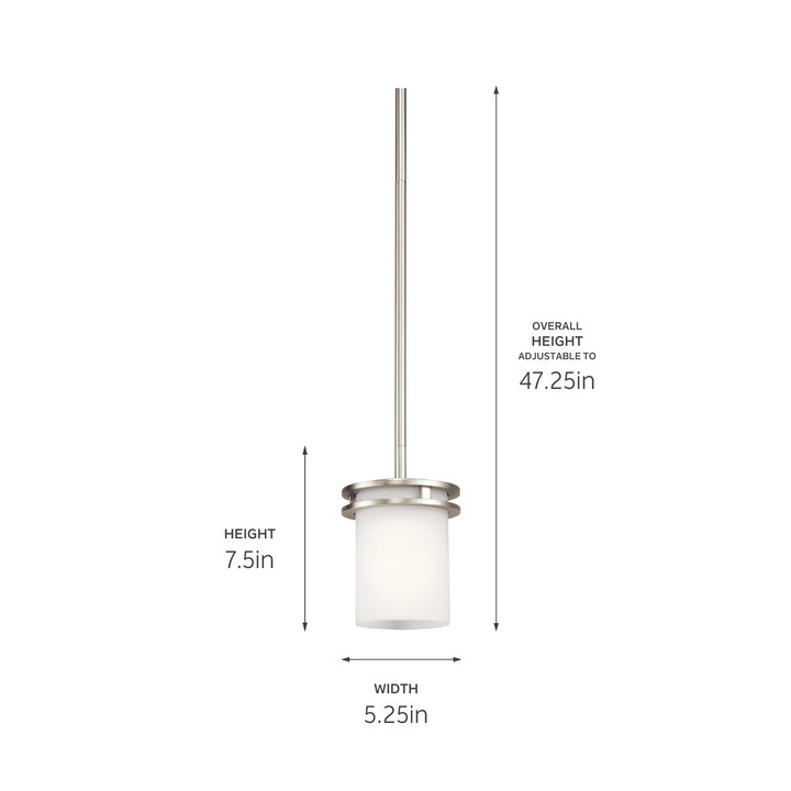 Kichler Canada - 3475NI - One Light Mini Pendant - Hendrik - Brushed Nickel