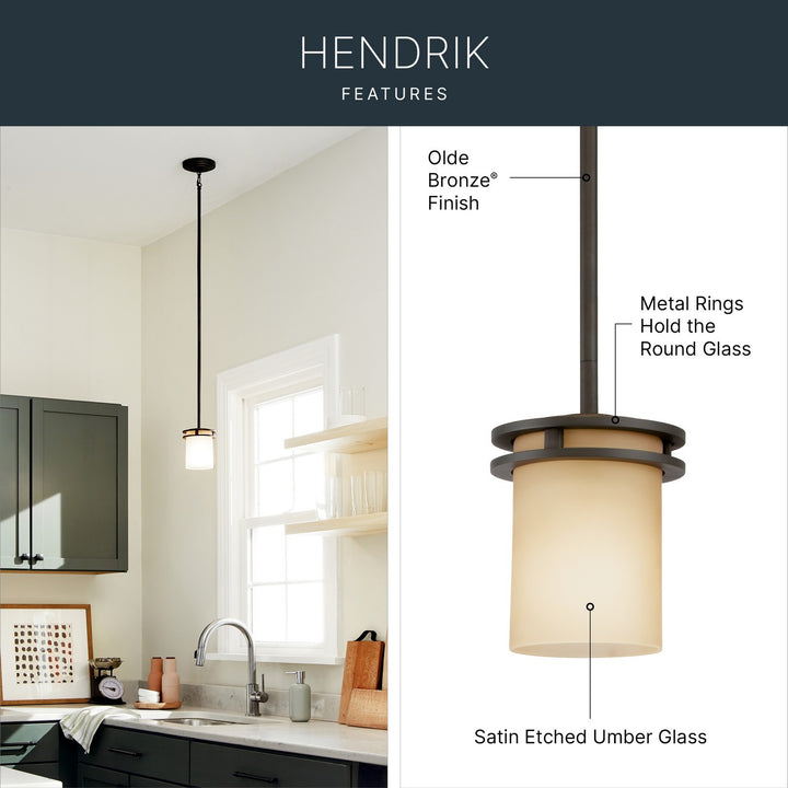 Kichler Canada - 3475OZ - One Light Mini Pendant - Hendrik - Olde Bronze