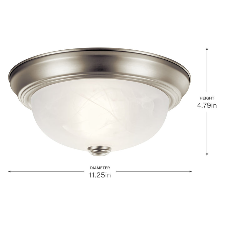 Kichler Canada - 8108NI - Two Light Flush Mount - Brushed Nickel