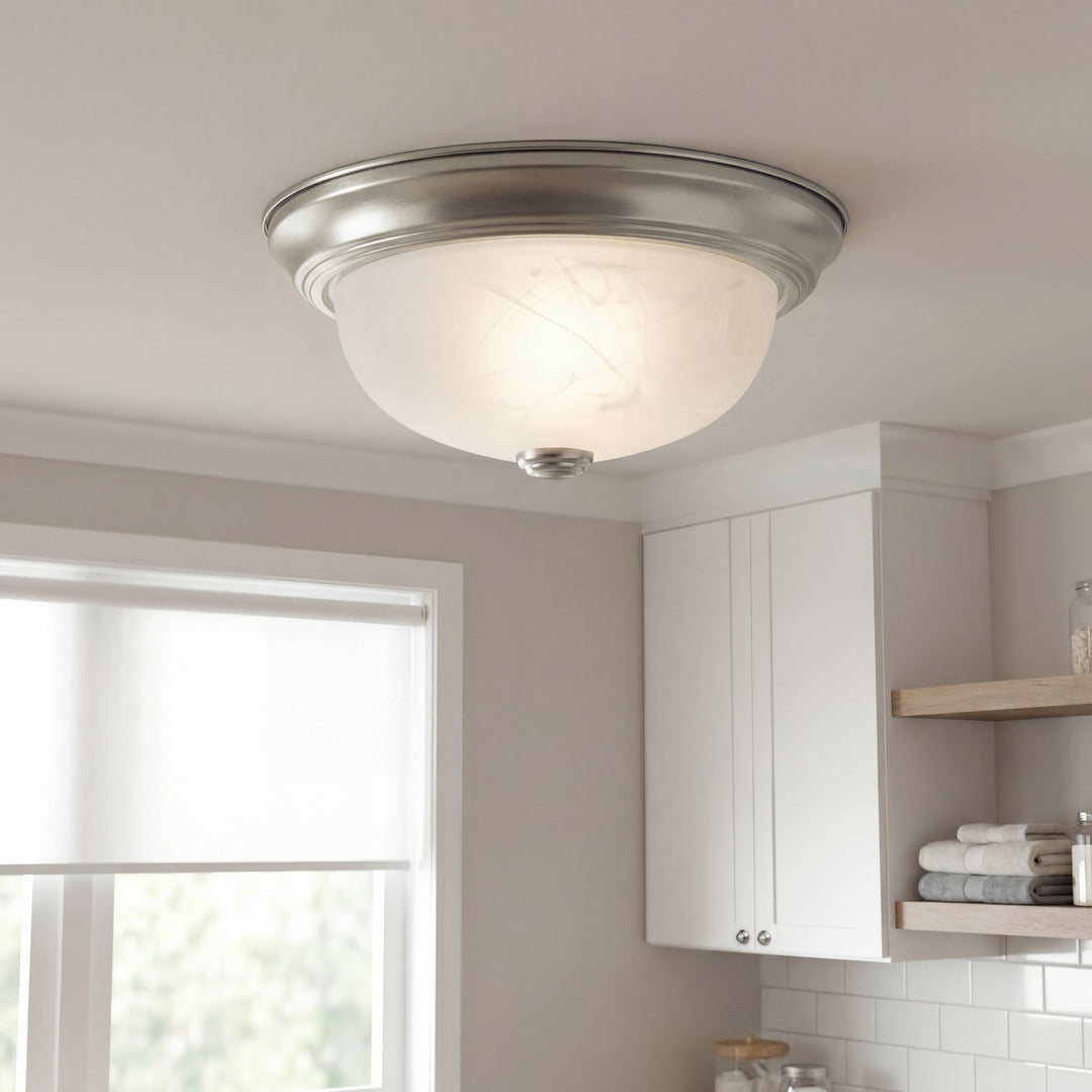 Kichler Canada - 8108NI - Two Light Flush Mount - Brushed Nickel