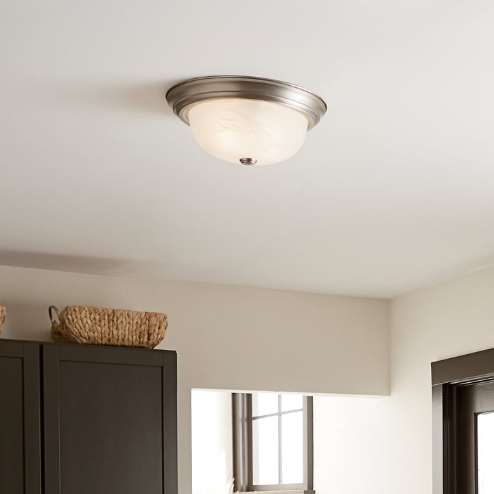 Kichler Canada - 8109NI - Two Light Flush Mount - Brushed Nickel
