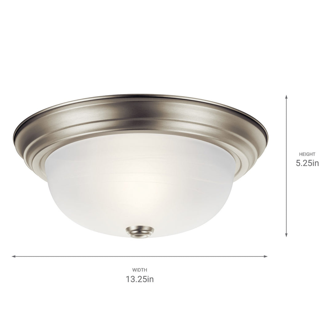Kichler Canada - 8109NI - Two Light Flush Mount - Brushed Nickel