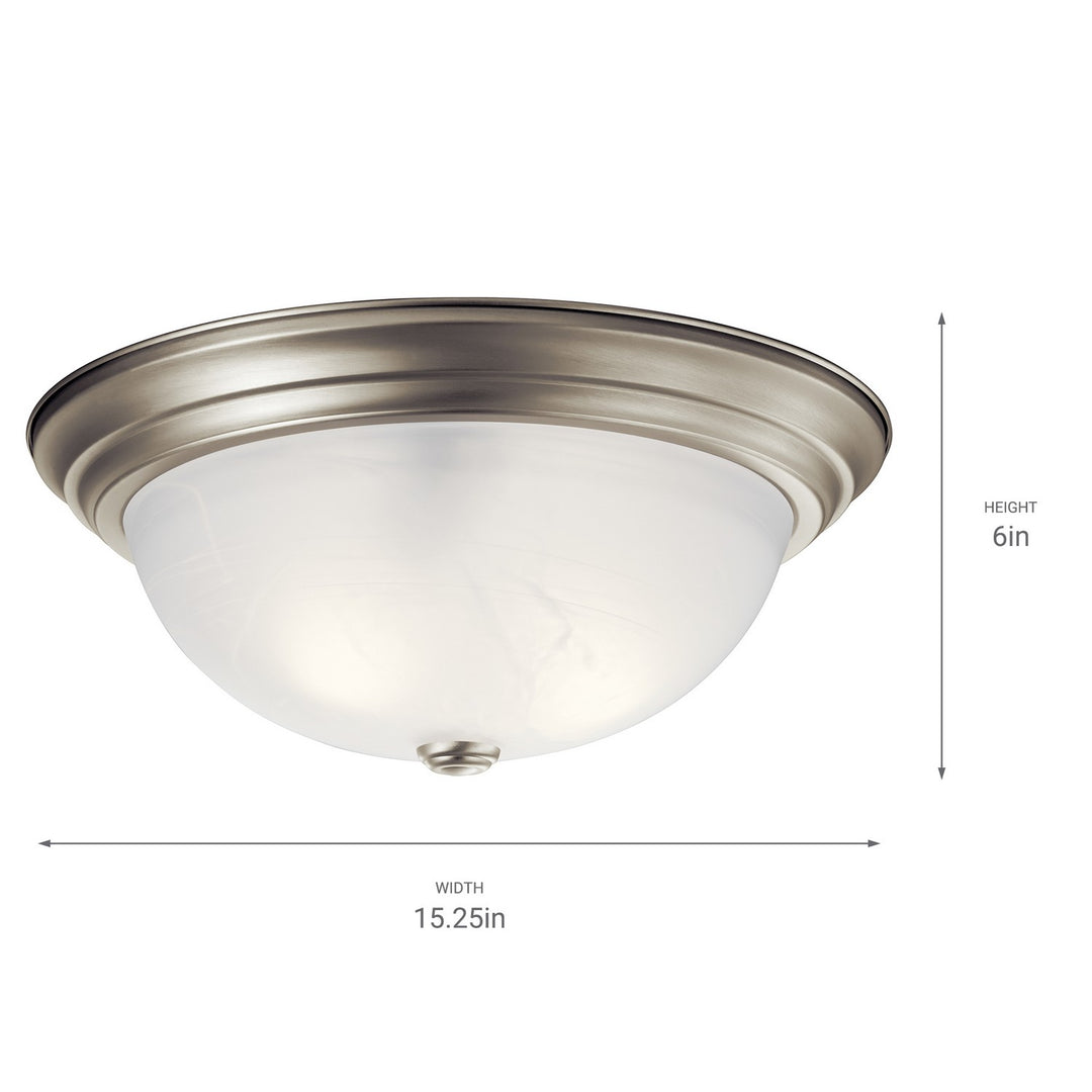 Kichler Canada - 8110NI - Three Light Flush Mount - Brushed Nickel
