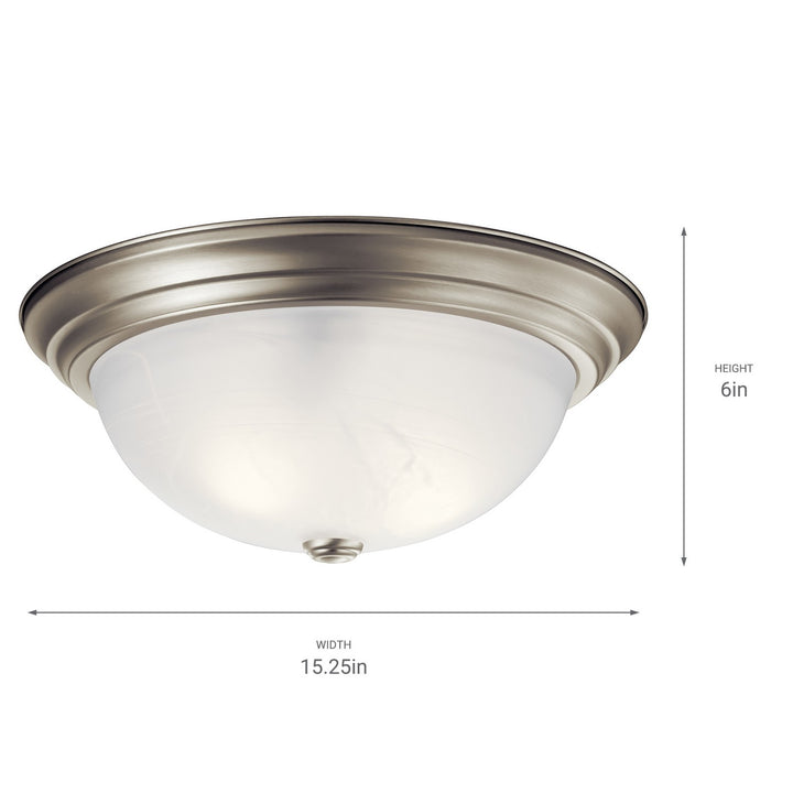 Kichler Canada - 8110NI - Three Light Flush Mount - Brushed Nickel