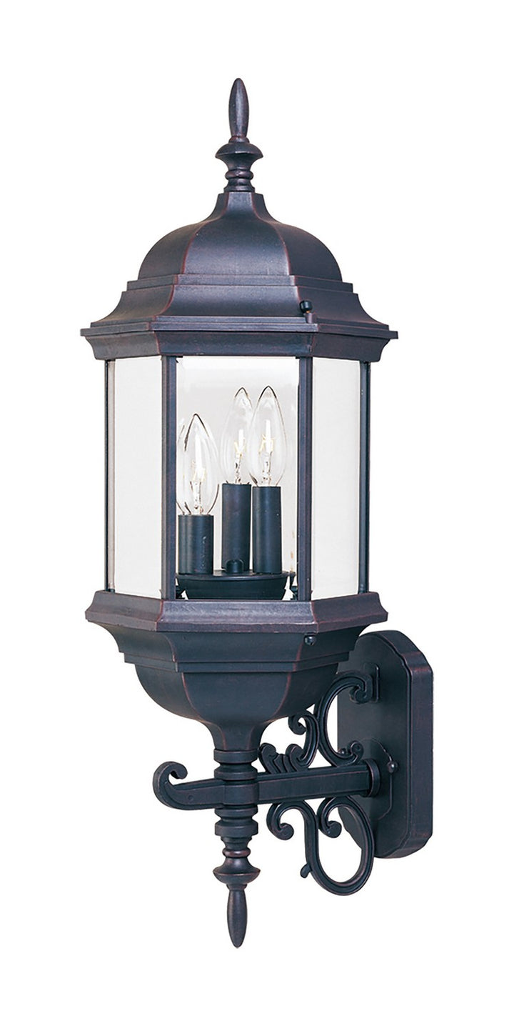 Maxim - 1074CLEB - Three Light Outdoor Wall Lantern - Builder Cast - Empire Bronze