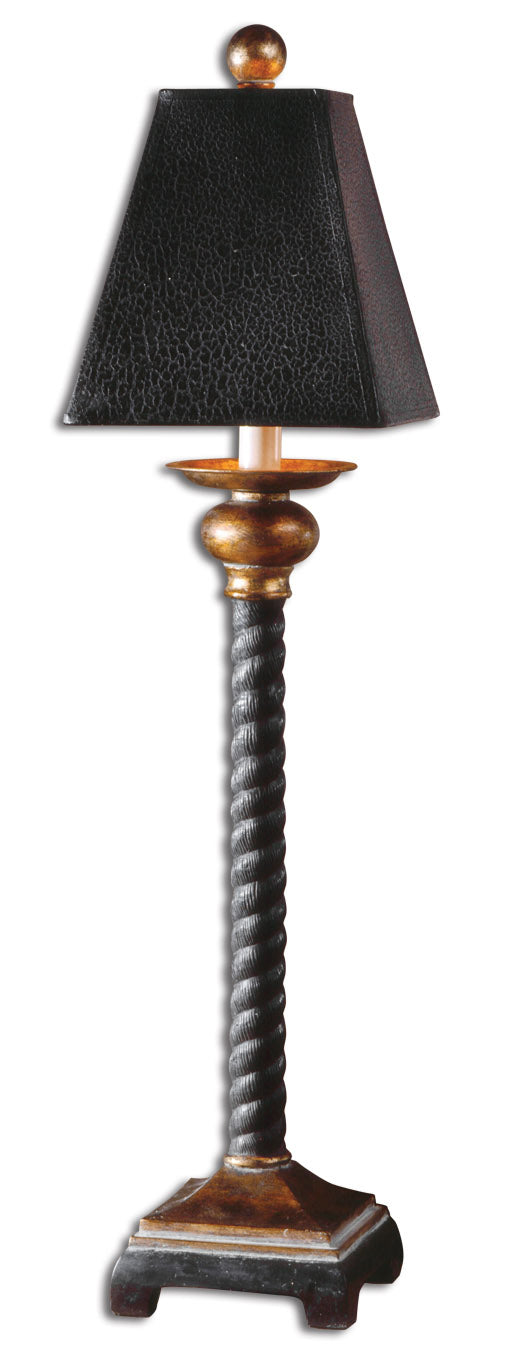 Bellcord One Light Buffet Lamp in Matte Black, Antique Gray And Bronze - available from The Lighting Shoppe, trusted by Canadian homeowners