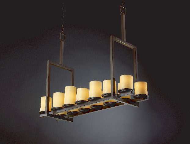 CandleAria 14 Light Chandelier in Dark Bronze Justice Designs