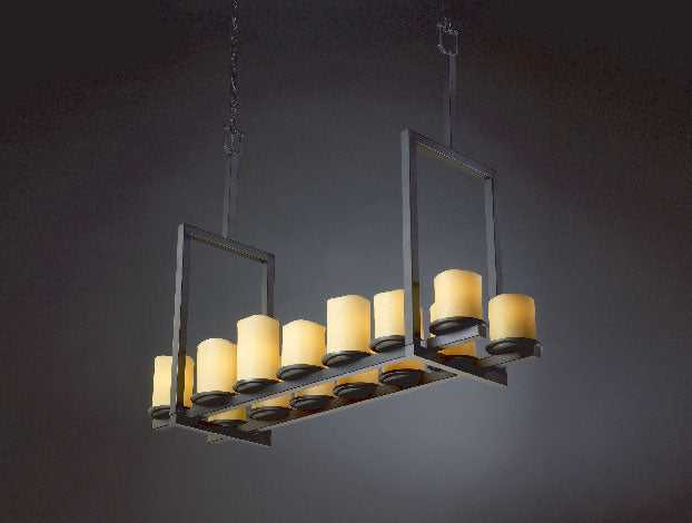 CandleAria 14 Light Chandelier in Matte Black Justice Designs