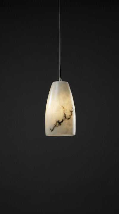 LumenAria One Light Pendant in Antique Brass Justice Designs