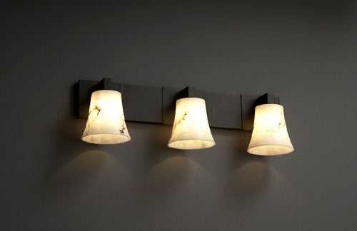LumenAria Three Light Bath Bar in Matte Black Justice Designs