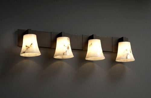 LumenAria Four Light Bath Bar in Dark Bronze Justice Designs