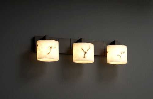 LumenAria Three Light Bath Bar in Dark Bronze Justice Designs