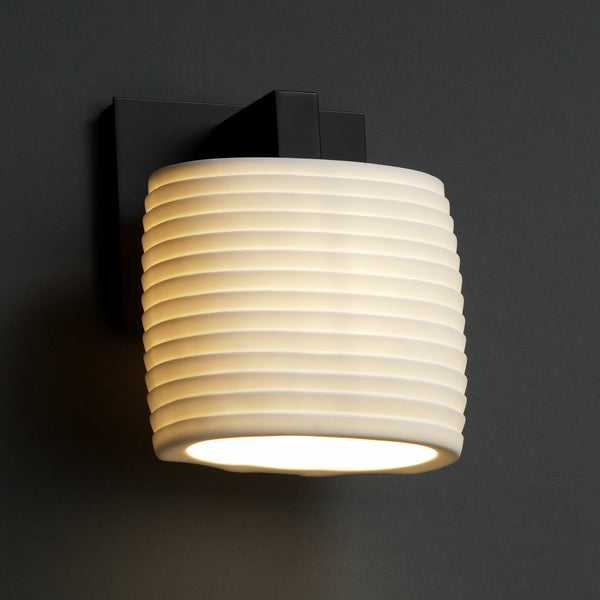 Limoges One Light Wall Sconce in Matte Black Justice Designs