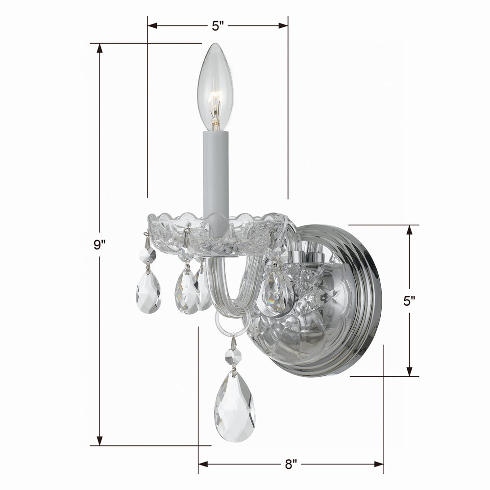 Crystorama - 1031-CH-CL-S - One Light Wall Sconce - Traditional Crystal - Polished Chrome